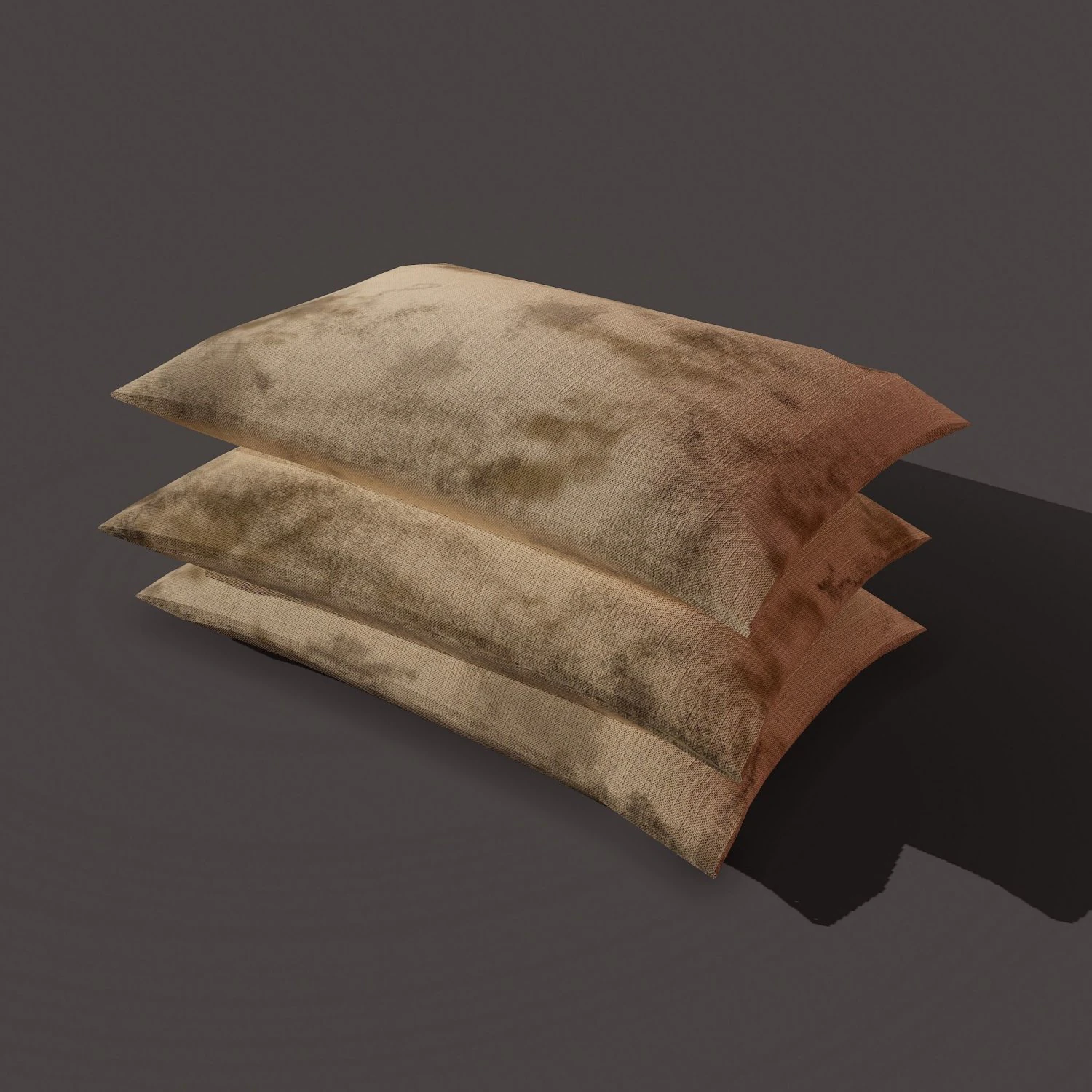 Burlap sacks three straight 3D Model .c4d .max .obj .3ds .fbx .stl .blend 