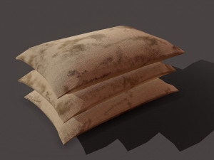 Burlap sacks three straight Modello 3D