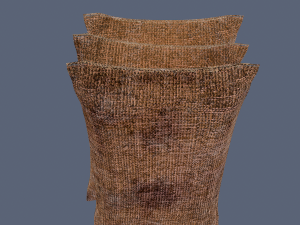 Burlap sacks three straight Modello 3D