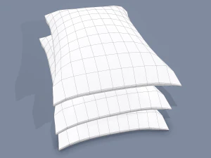 Burlap sacks three straight 3D Model