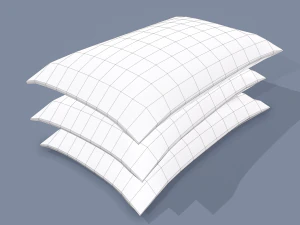 Burlap sacks three straight 3D Model