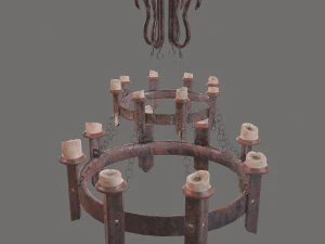 Средневековая люстра 3D Модель