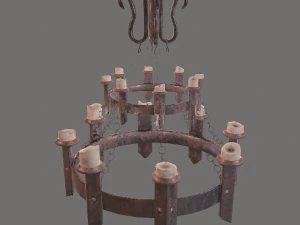 Medieval chandelier 3D Model
