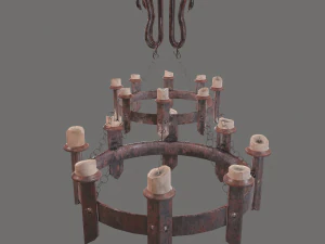 Medieval chandelier 3D Model