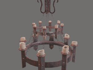 Medieval chandelier 3Dモデル