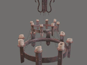 Medieval chandelier 3D Model