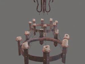 Medieval chandelier 3D Model