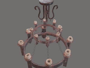 Medieval chandelier 3Dモデル