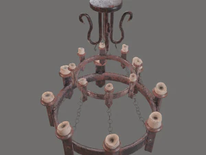 Medieval chandelier 3D Model
