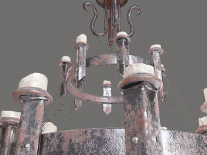 Medieval chandelier 3D Model