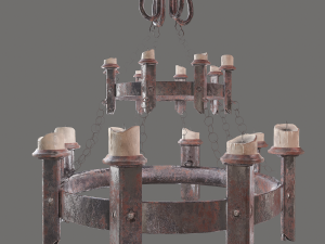 Medieval chandelier 3Dモデル