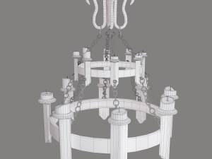 Medieval chandelier 3Dモデル