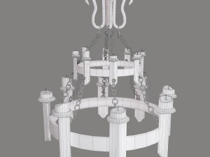 Medieval chandelier 3D Model