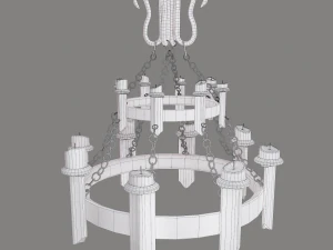 Medieval chandelier 3D Model