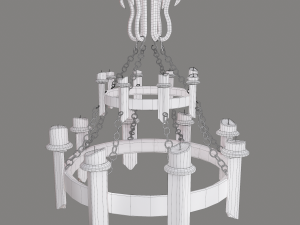 Medieval chandelier 3Dモデル