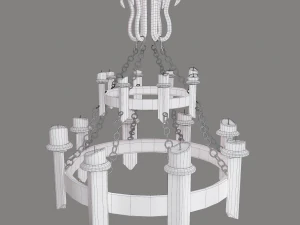 Medieval chandelier 3D Model