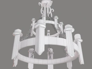 Medieval chandelier 3D Model
