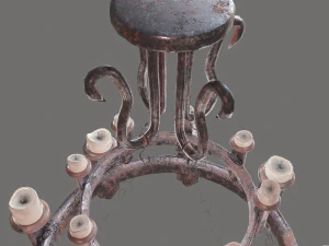 Medieval chandelier 3D Model