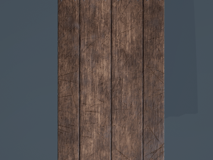 wooden bedside table 3D 모델