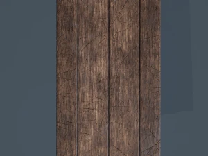 wooden bedside table 3D Model