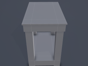 wooden bedside table 3D 모델