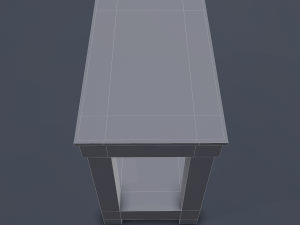 wooden bedside table 3D 모델