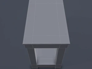 wooden bedside table 3D Model