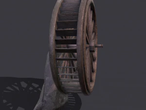 Water wheel wooden 3D Model