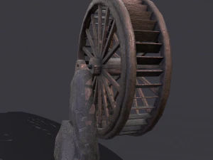 Water wheel wooden 3D Model