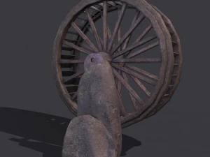 Water wheel wooden 3D Model