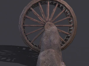 Water wheel wooden 3D Model