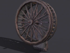 Water wheel wooden 3D Model