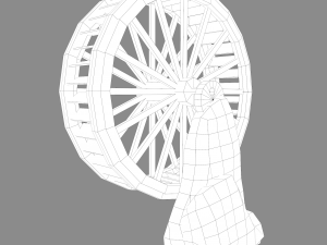 Water wheel wooden Modello 3D
