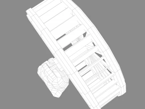 Water wheel wooden 3D Model