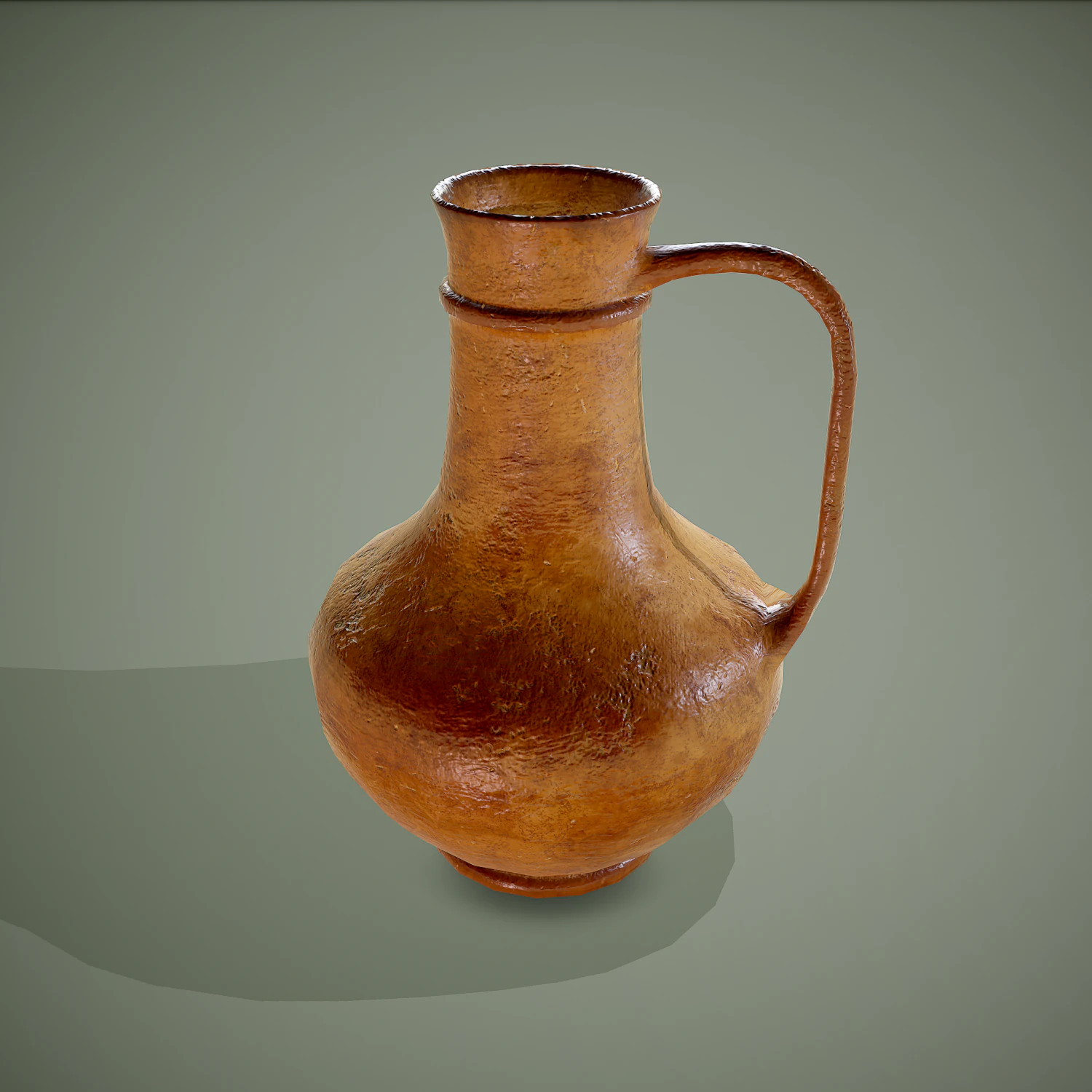 Clay pot 3D Model .c4d .max .obj .3ds .fbx .stl .blend 