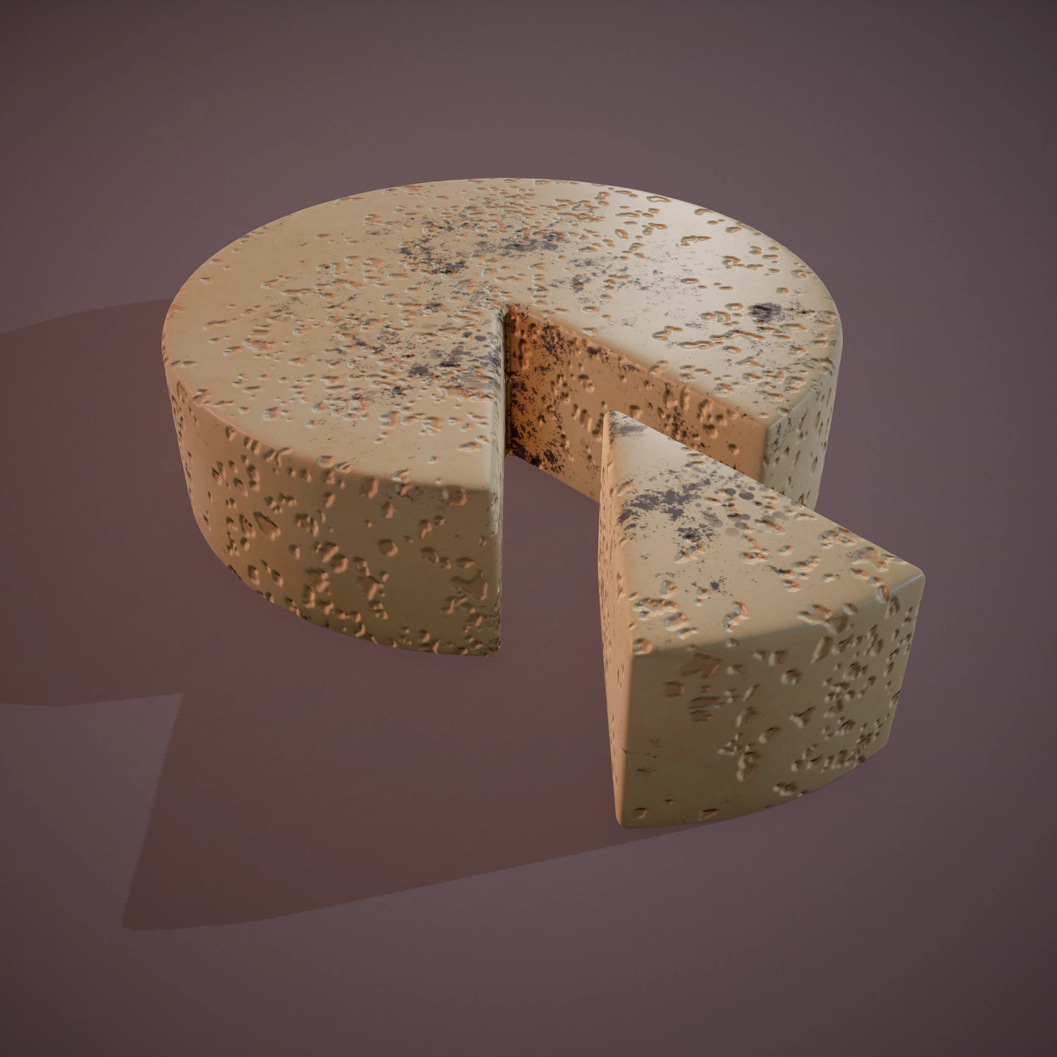 Gorgonzola cheese 3D Model .c4d .max .obj .3ds .fbx .stl .blend 