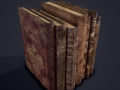 Medieval Books Row 1 Design 1 3D Model