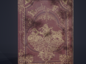 Medieval books row 1 design 1 3D Model