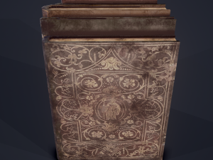 Medieval books row 1 design 1 3D Model