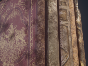 Medieval books row 1 design 1 3D Model