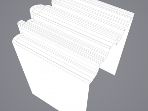 Medieval books row 1 design 1 3D Model