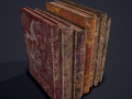 Medieval Books Row 1 Design 2 3D Model