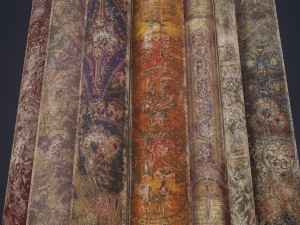 Medieval books row 1 design 2 3Dモデル