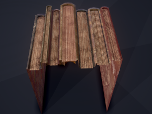 Medieval books row 1 design 2 3Dモデル
