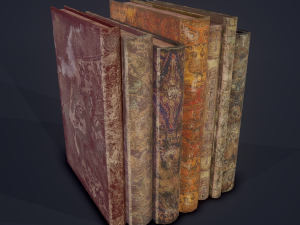 Medieval books row 1 design 2 3Dモデル