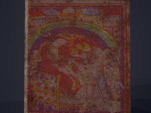Medieval books row 1 design 2 3D Model