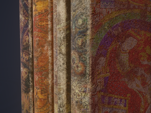 Medieval books row 1 design 2 3Dモデル