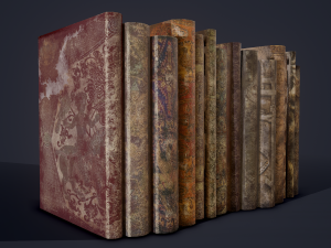 Medieval books row 1 designs 1 and 2 3Dモデル