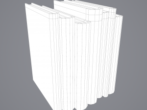 Medieval books row 1 designs 1 and 2 3D Model