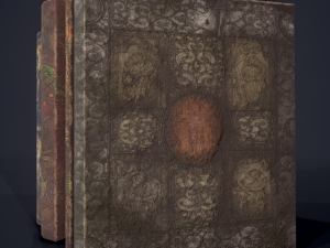 Medieval books row 2 designs 1 3D Model